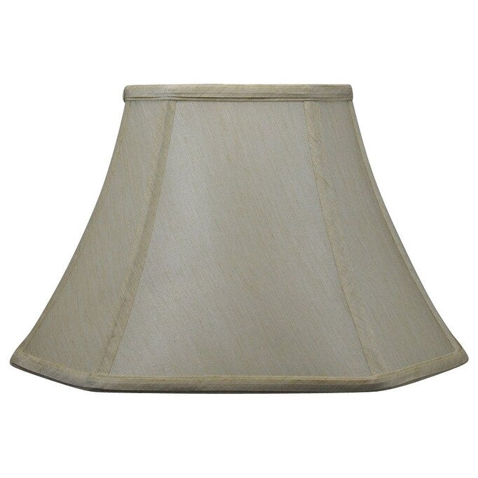 Square Cut Corner Bell Lamp Shade, 12-inch, Cream, Softback (Spider)