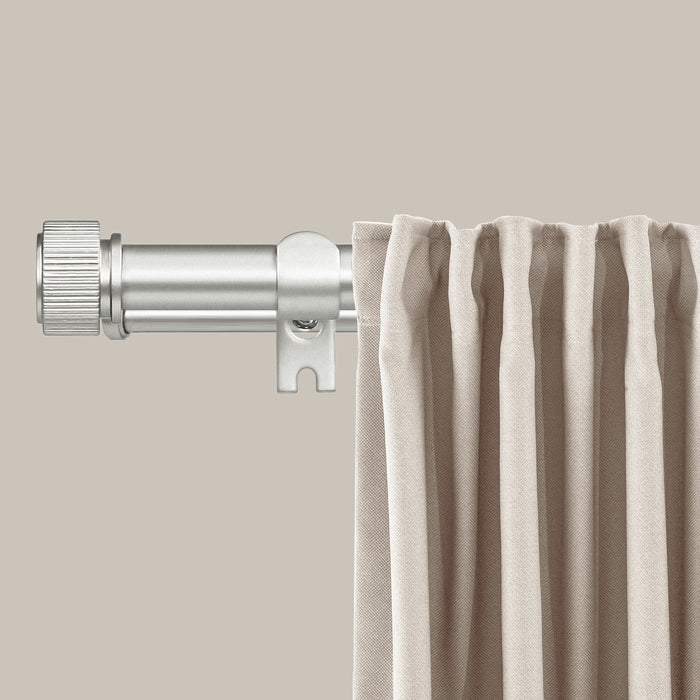 Urbanest 5/8" Diameter Adjustable Double Drapery Curtain Rod Set with Poignee Finials, 28"-48"/48"-84"/84"-120", Gun Metal, Pewter, Matte Gold