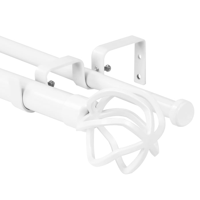 Urbanest Zeffoli Manhattan 1-inch 5-inch 8 inch Double Drapery Curtain Window Rod Set