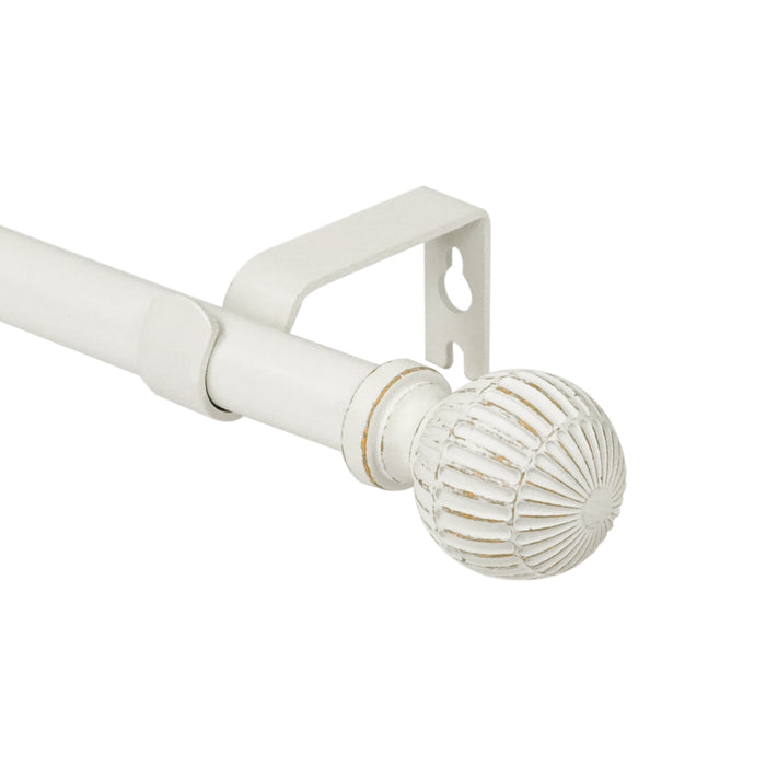 Urbanest 5/8" Single Telescoping Curtain Rod with Volle Ball Finials, 28"-120"