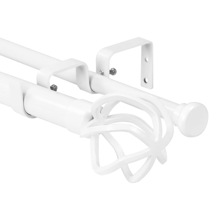 Urbanest Zeffoli Flat Button 1-inch 5-8-inch Double Drapery Curtain Window Rod Set