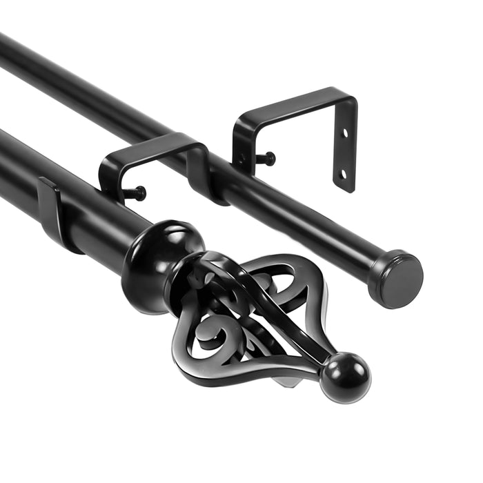 Urbanest Portia Manhattan 1-inch 5-8 inch Double Drapery Curtain Window Rod Set