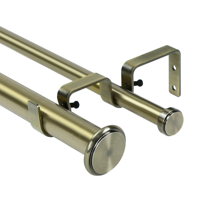 Urbanest Bouton Manhattan 1-inch 5-8 inch Double Drapery Curtain Window Rod Set