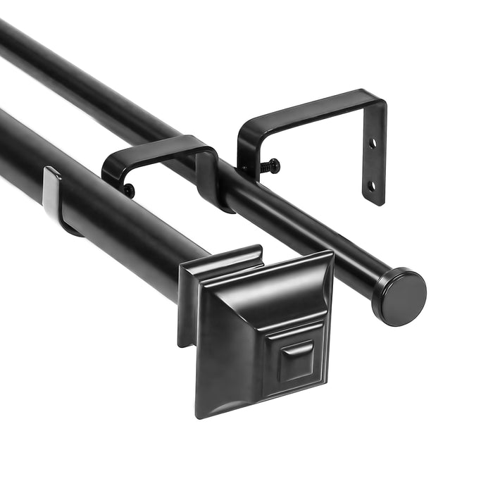 Urbanest Pila Manhattan 1-inch 5-8 inch Double Drapery Curtain Window Rod Set