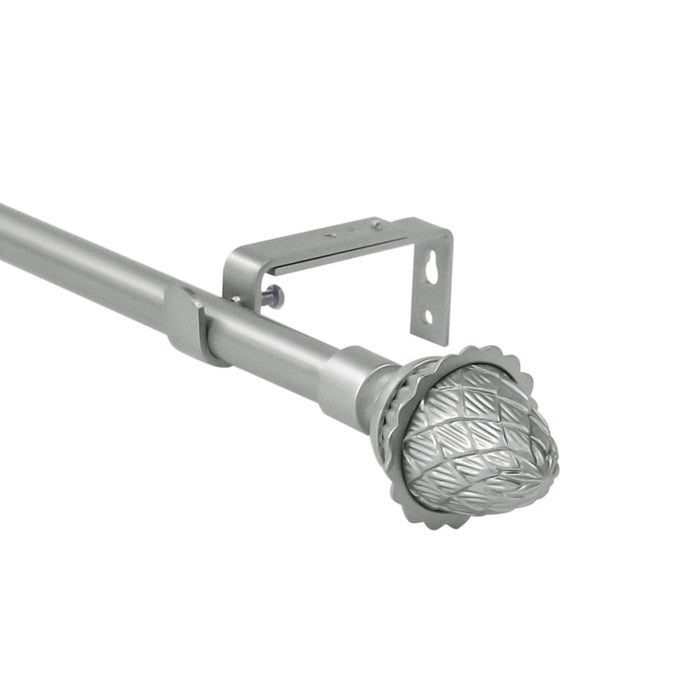 Urbanest Adjustable Artichoke Finial Curtain Drapery Rod Set, 5-8-inch