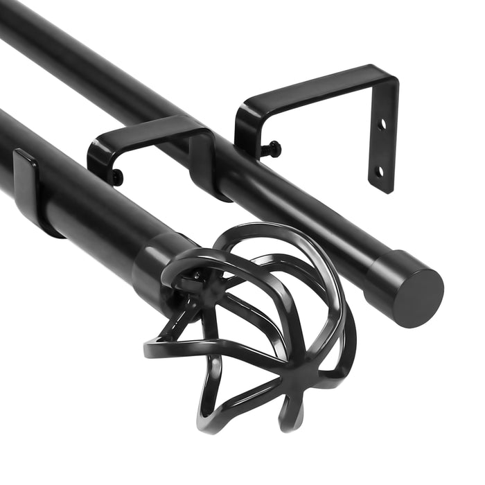 Urbanest Zeffoli Manhattan 1-inch 3-4 inch Double Drapery Curtain Window Rod Set