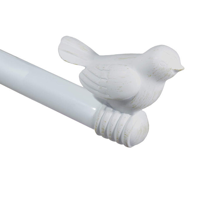Designer Birds Window Curtain Drapery Rod Set