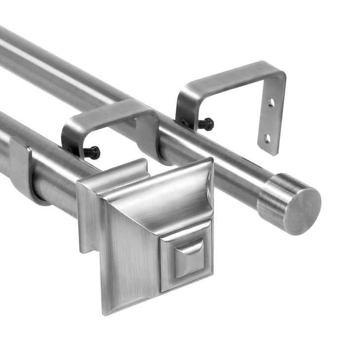 Urbanest Pila Manhattan 1-inch 3-4 inch Double Drapery Curtain Window Rod Set