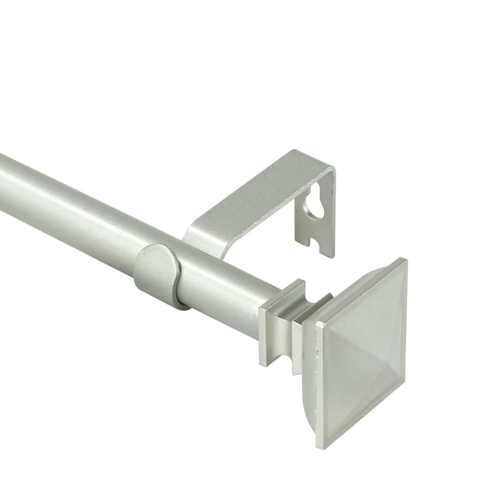 Urbanest Square Urn Adjustable Single Drapery Curtain Rod Set with Rings, 5-8"