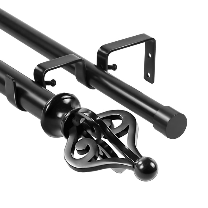 Urbanest Portia Manhattan 1-inch 3-4 inch Double Drapery Curtain Window Rod Set