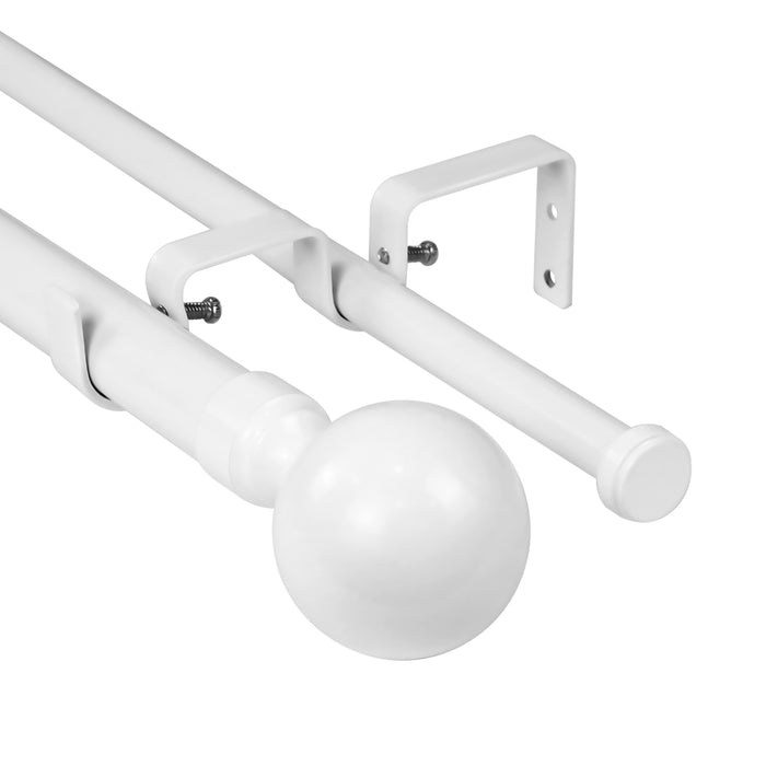 Urbanest Steel Ball Manhattan 1-inch 5-8 inch Double Drapery Curtain Window Rod Set