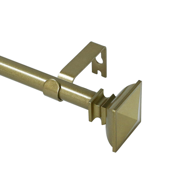 Urbanest Square Urn Adjustable Single Drapery Curtain Rod Set with Rings, 5-8"