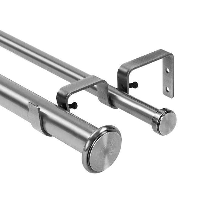Urbanest Bouton Manhattan 1-inch 5-8 inch Double Drapery Curtain Window Rod Set