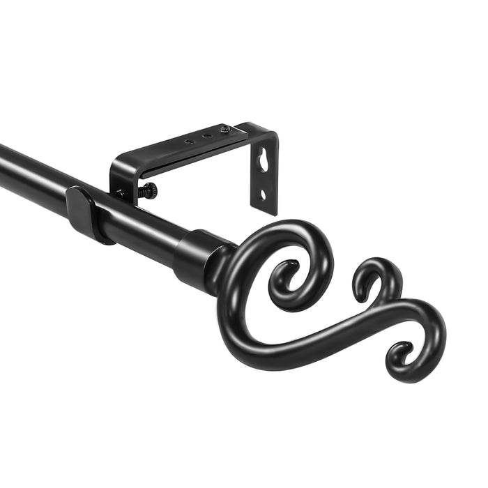 Urbanest Adjustable Scroll Finial Curtain Drapery Rod Set, 5-8-inch