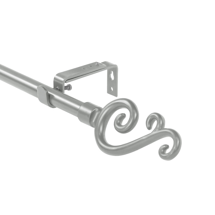 Urbanest Adjustable Scroll Finial Curtain Drapery Rod Set, 5-8-inch