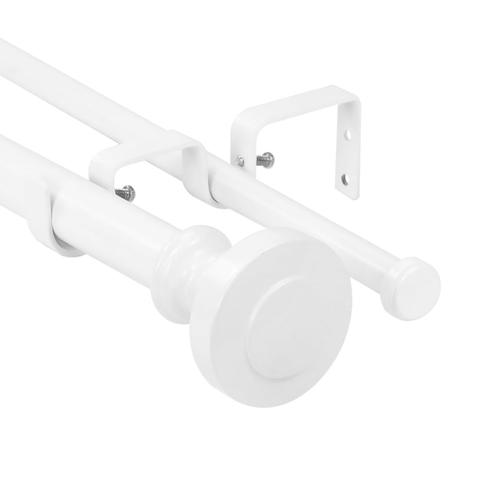 Urbanest Semplice Manhattan 1-inch 5-8 inch Double Drapery Curtain Window Rod Set