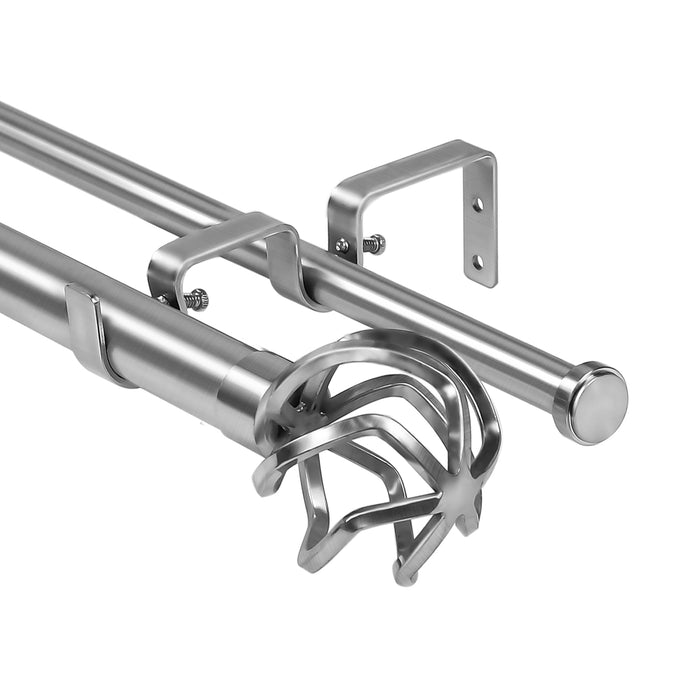 Urbanest Zeffoli Manhattan 1-inch 5-inch 8 inch Double Drapery Curtain Window Rod Set