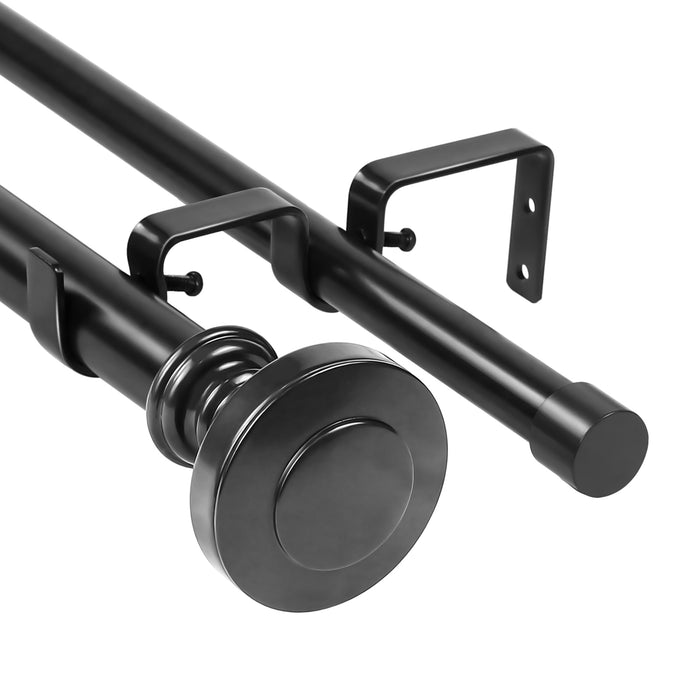 Urbanest Semplice Manhattan 1-inch 3-4 -inch Double Drapery Curtain Window Rod Set