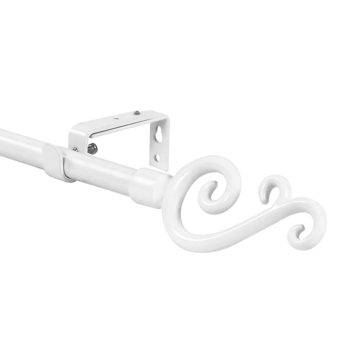 Urbanest Adjustable Scroll Finial Curtain Drapery Rod Set, 5-8-inch
