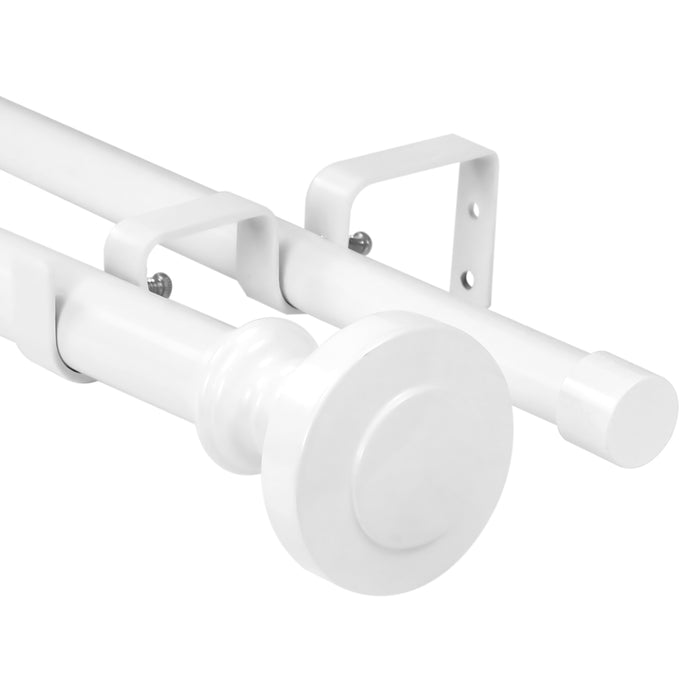 Urbanest Semplice Manhattan 1-inch 3-4 -inch Double Drapery Curtain Window Rod Set