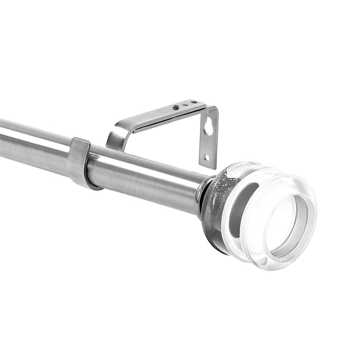 Urbanest 1-inch Diameter Palazzo Crystal Adjustable Single Drapery Curtain Rod