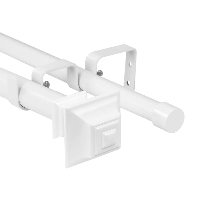 Urbanest Pila Manhattan 1-inch 3-4 inch Double Drapery Curtain Window Rod Set