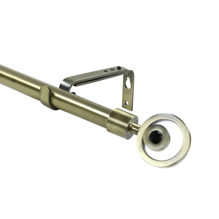 Urbanest Adjustable Stella Finial Curtain Drapery Rod Set, 3-4-inch