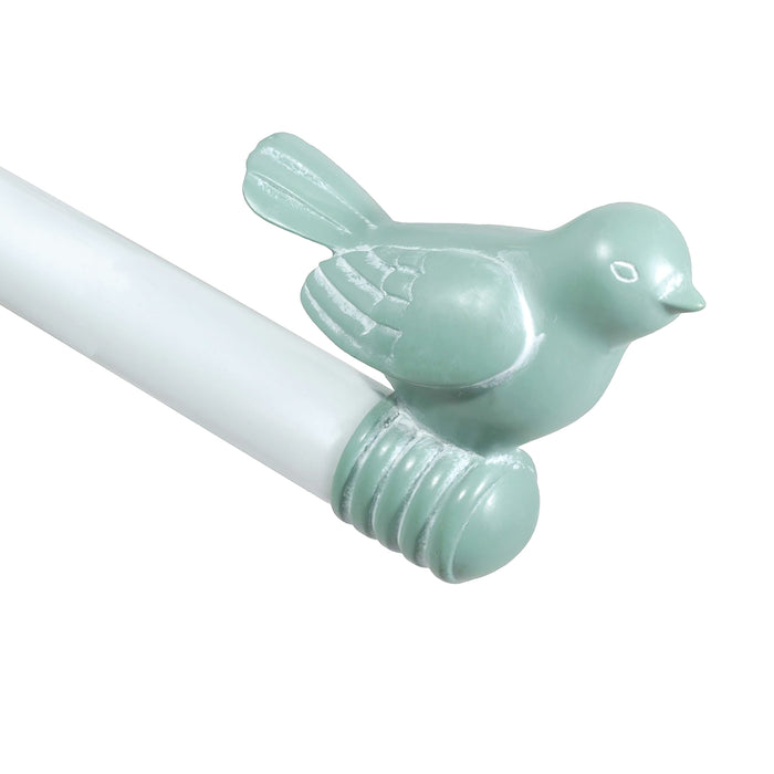 Designer Birds Window Curtain Drapery Rod Set