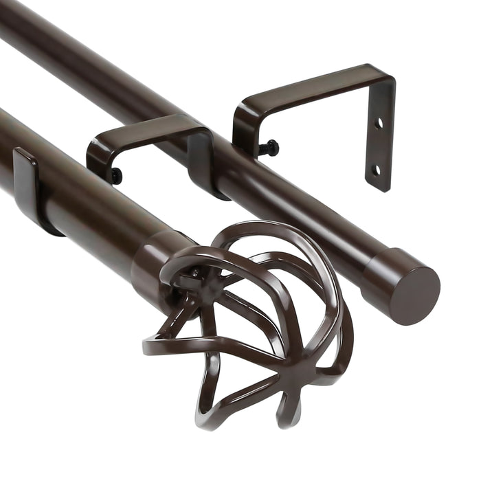 Urbanest Zeffoli Manhattan 1-inch 3-4 inch Double Drapery Curtain Window Rod Set