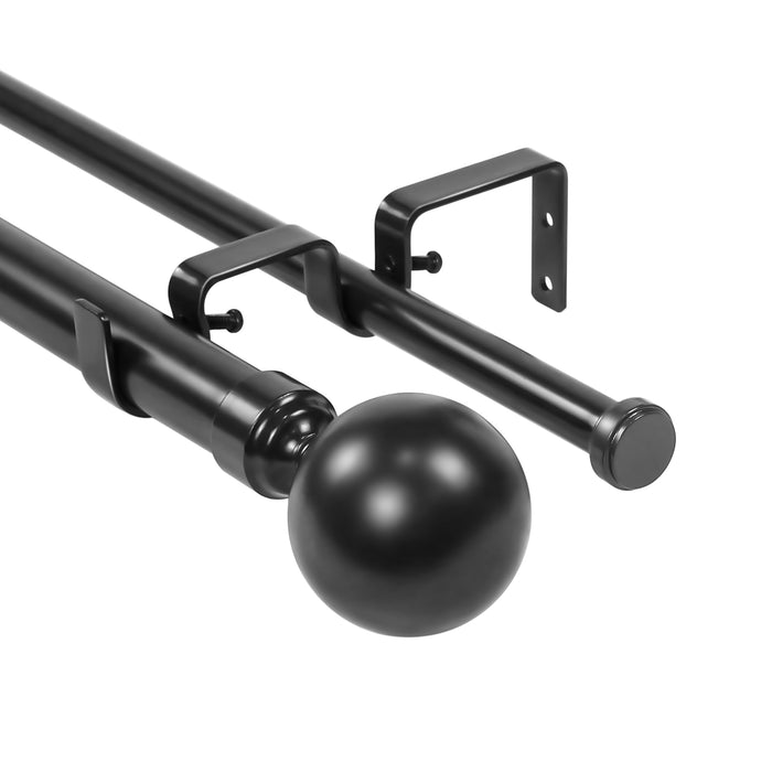 Urbanest Steel Ball Manhattan 1-inch 5-8 inch Double Drapery Curtain Window Rod Set