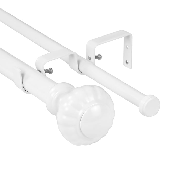 Urbanest Door Knob Manhattan 1-inch 5-8 inch Double Drapery Curtain Window Rod Set