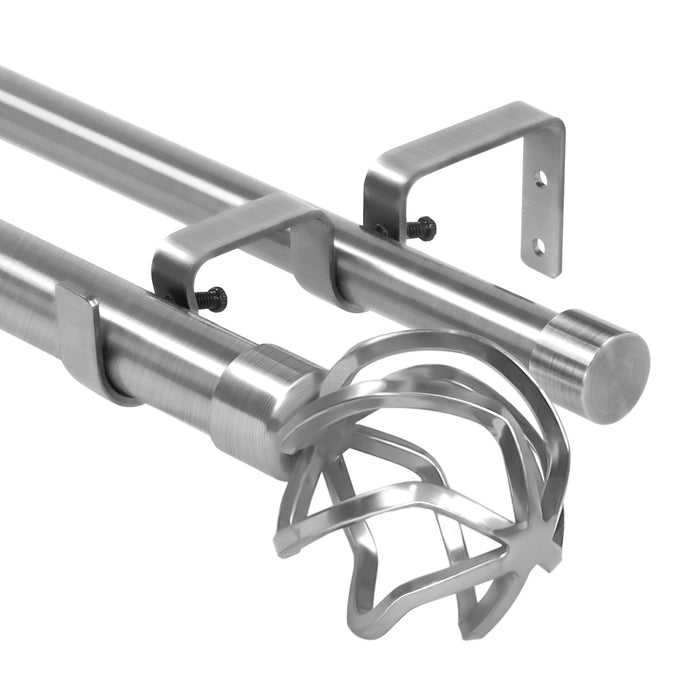 Urbanest Zeffoli Manhattan 1-inch 3-4 inch Double Drapery Curtain Window Rod Set