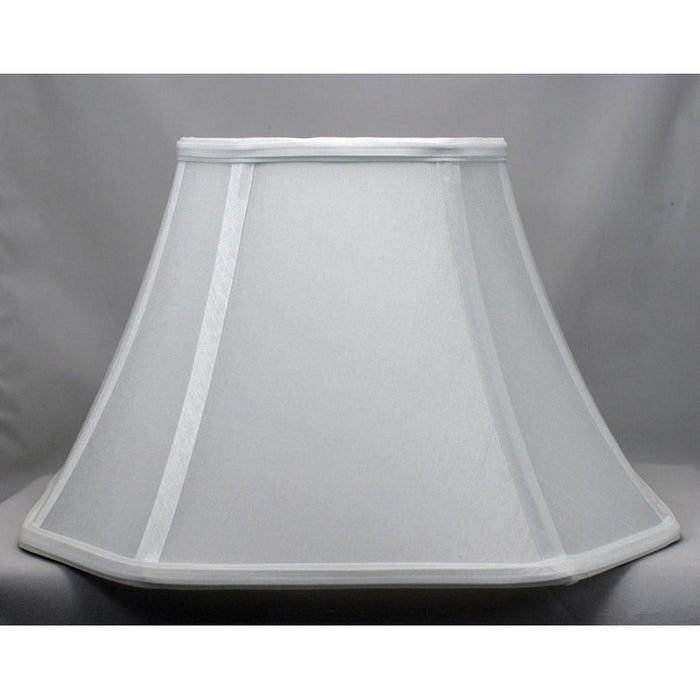 Square Cut Corner Bell Lamp Shade, 12-inch, Off White, Softback (Spider)