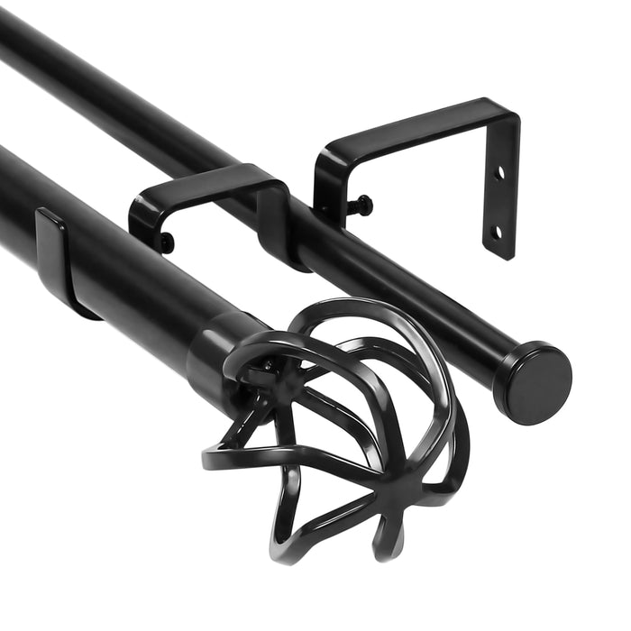 Urbanest Zeffoli Manhattan 1-inch 5-inch 8 inch Double Drapery Curtain Window Rod Set