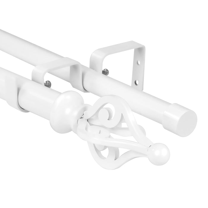 Urbanest Portia Manhattan 1-inch 3-4 inch Double Drapery Curtain Window Rod Set