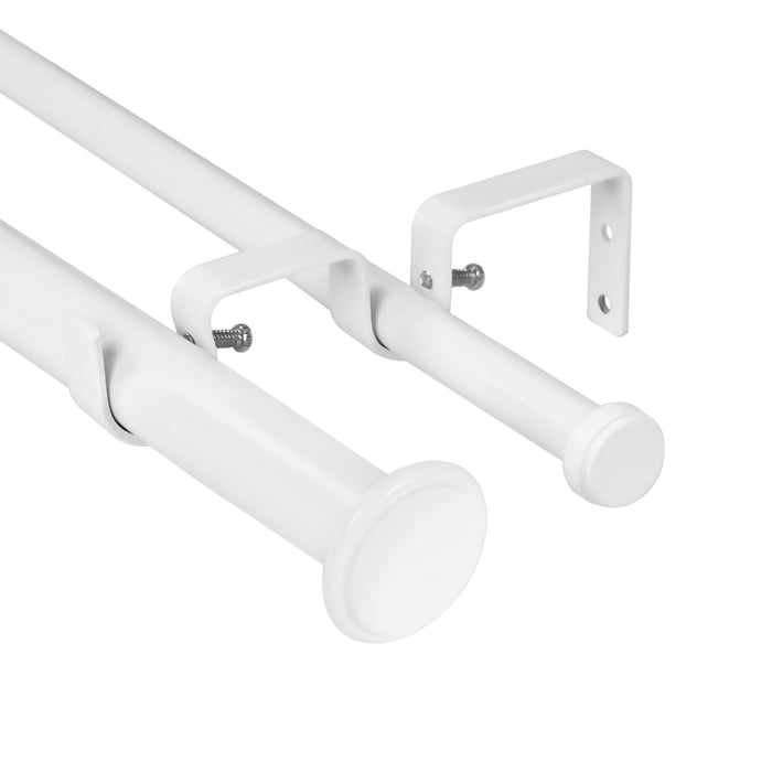 Urbanest Bouton Manhattan 1-inch 5-8 inch Double Drapery Curtain Window Rod Set