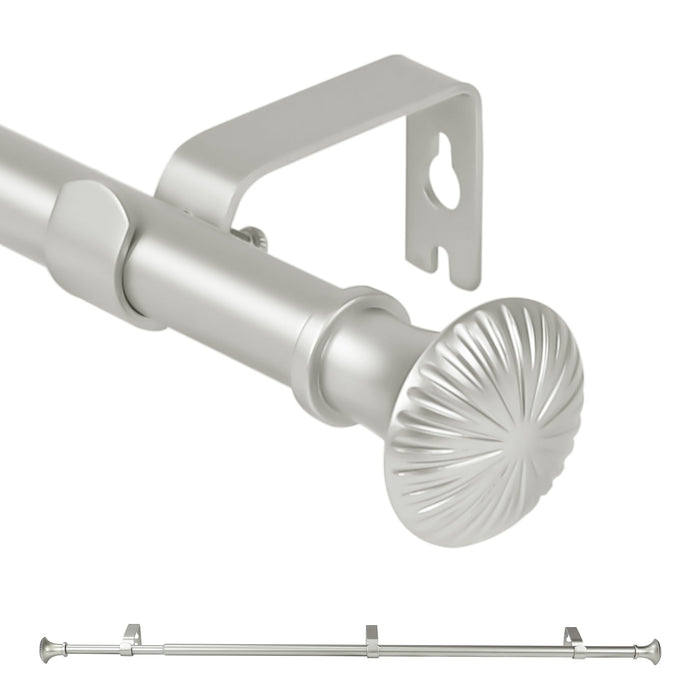 Ridicili 5/8" Telescoping Single Curtain Rods with Trumpet Finials
