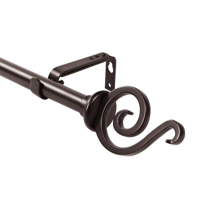 Paris Window Rods Urbanest Classic Forged Iron French Scroll Window Drapery Rod Set ...