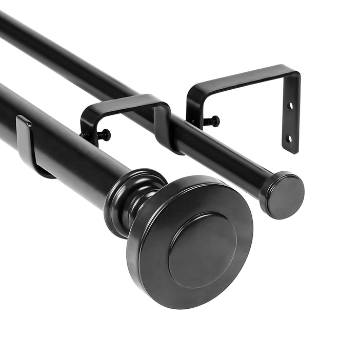 Urbanest Semplice Manhattan 1-inch 5-8 inch Double Drapery Curtain Window Rod Set