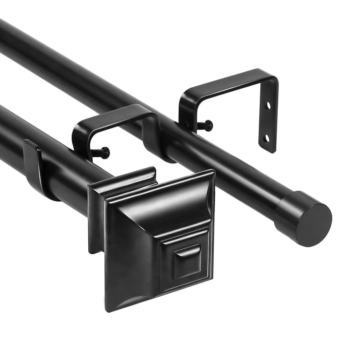 Urbanest Pila Manhattan 1-inch 3-4 inch Double Drapery Curtain Window Rod Set