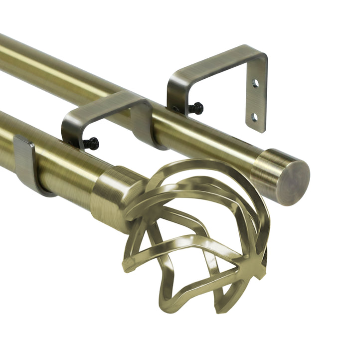 Urbanest Zeffoli Manhattan 1-inch 3-4 inch Double Drapery Curtain Window Rod Set