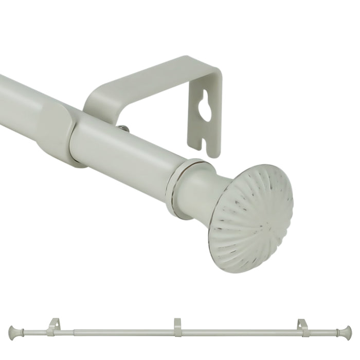 Ridicili 5/8" Telescoping Single Curtain Rods with Trumpet Finials