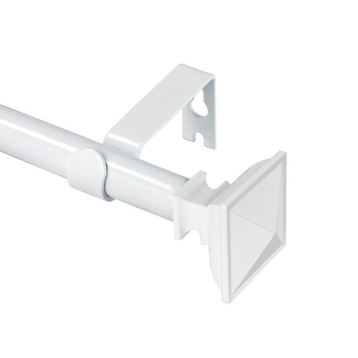 Urbanest Square Urn Adjustable Single Drapery Curtain Rod Set with Rings, 5-8"