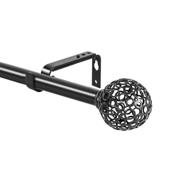 Urbanest Adjustable Planet Ball Finial Curtain Drapery Rod Set, 3-4-inch