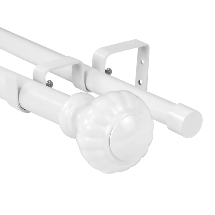 Urbanest Door Knob Manhattan 1-inch 3-4 inch Double Drapery Curtain Window Rod Set