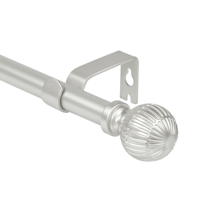Urbanest 5/8" Single Telescoping Curtain Rod with Volle Ball Finials, 28"-120"