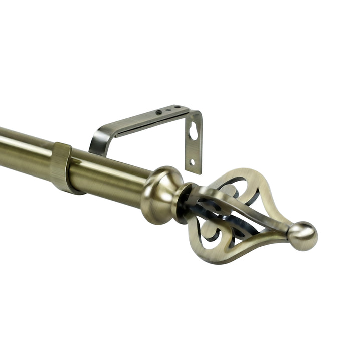 1-inch Diameter Portia Adjustable Single Drapery Curtain Rod