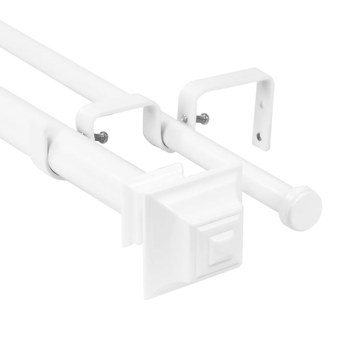 Urbanest Pila Manhattan 1-inch 5-8 inch Double Drapery Curtain Window Rod Set