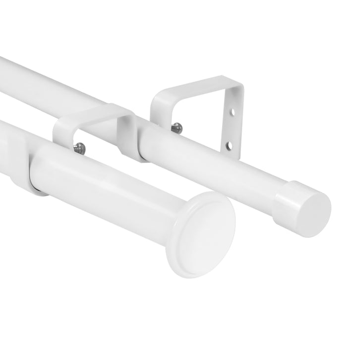 Urbanest Bouton Manhattan 1 inch 3-4 inch Double Drapery Curtain Window Rod Set