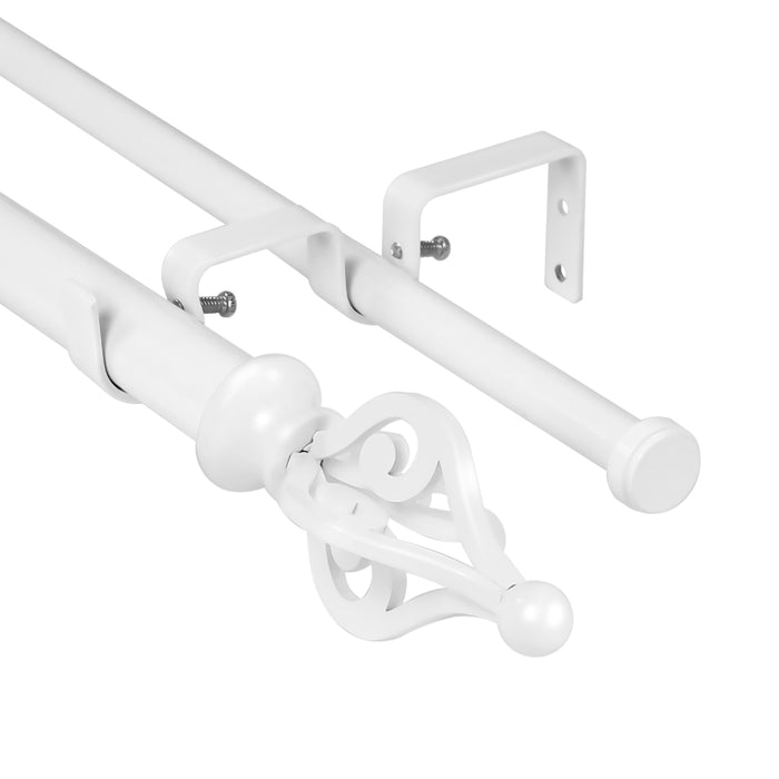 Urbanest Portia Manhattan 1-inch 5-8 inch Double Drapery Curtain Window Rod Set